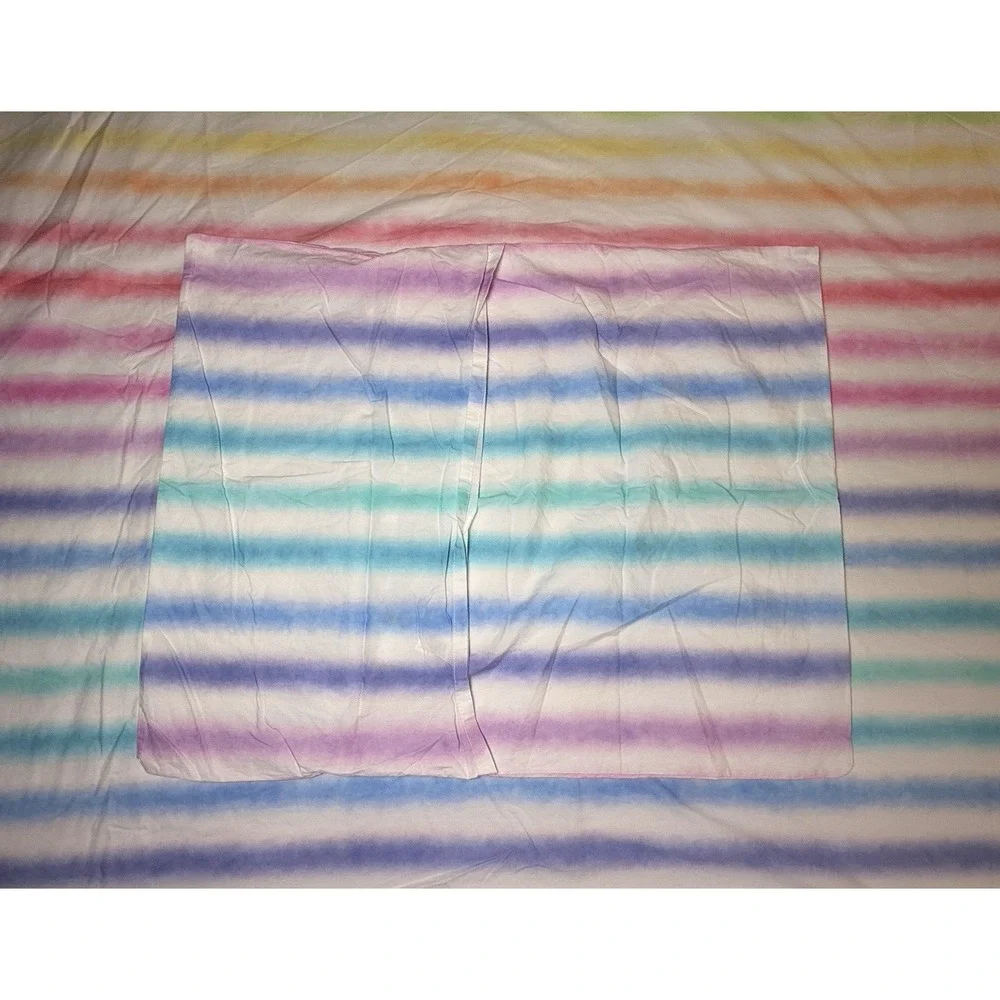 Pottery Barn Teen Watercolor‎ Duvet Cover Set Full Queen Rainbow Ombre Shams